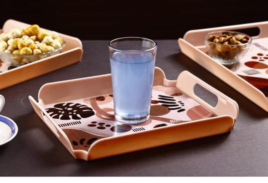 Riar Vivanta Plastic Serving Tray – Multi-Color, Various Sizes