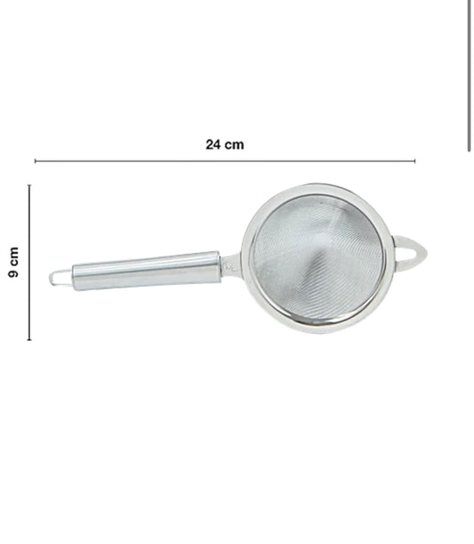 Elephant Stainless Steel Tea Time Conical Tea Strainer, Modern Silver Design – 7.5 cm
