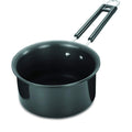 India Gold Aluminum Sauce Pan Hard Anodised - Black, Modern Round Design, 14.5 cm