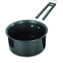 India Gold Aluminum Sauce Pan Hard Anodised - Black, Modern Round Design, 14.5 cm