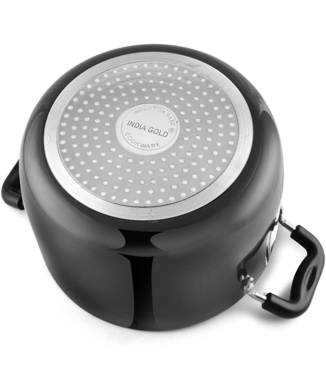 India Gold Aluminium Stewpan Hard Anodised Induction Base With Lid