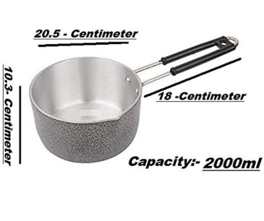 Riar Aluminium Saucepan – Colour Coated, 16.5 cm, Modern Round Design