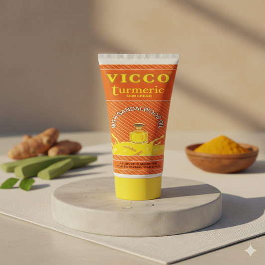 Vicco Turmeric Cream 70g – Glow Naturally with Turmeric & Sandalwood