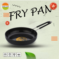 India Gold Aluminium Hard Anodised Fry Pan - 24.5 cm, Black, 24.5 cm