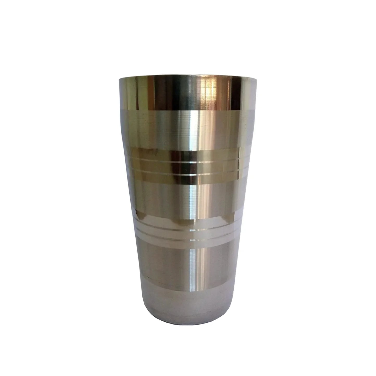 Riar Stainless Steel  Lassi, ThumsUp Deepline Stainless Steel Glass Set - 6 Pieces, 9 cm x 15.5 cm "