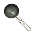 Tadka Pan Hard Anodised - Black, Modern Round Design, 9.5 cm