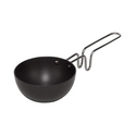 Tadka Pan Hard Anodised - Black, Modern Round Design, 9.5 cm