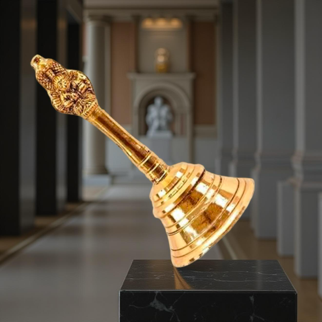 Riar Brass Hanuman Ji Murti – 4.8" x 1.10", Golden,