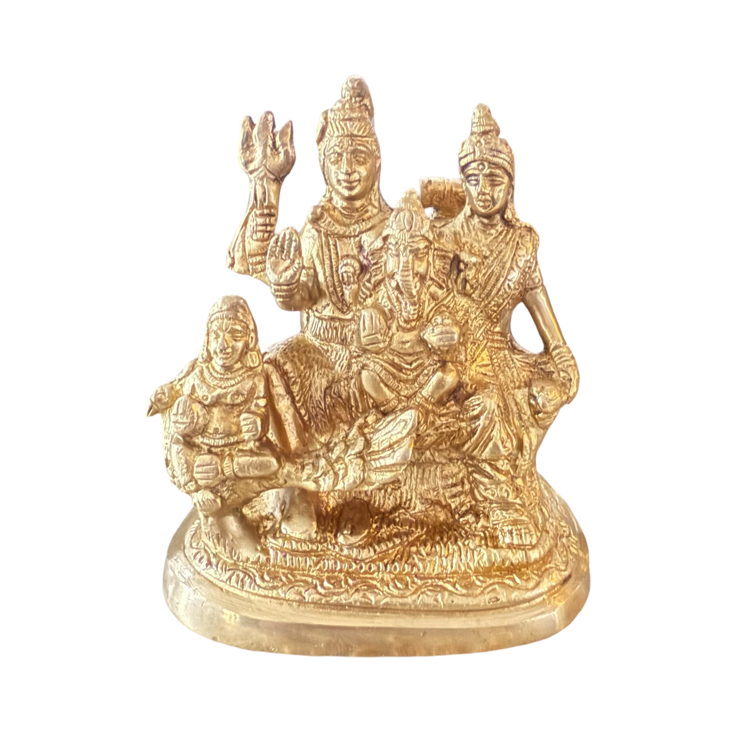 Riar Brass Shiv Parivar Murti – Divine Idol for Pooja & Home Decor