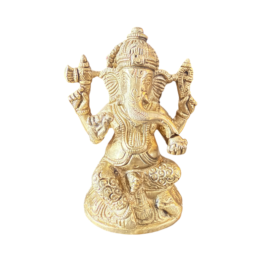 Riar Brass Ganesh Ji Murti – Divine Idol for Pooja & Home Decor