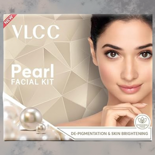VLCC Pearl Facial Kit | At Home Facial with Pearl Extracts, Sandalwood, Turmeric & Aloe Vera 60 g