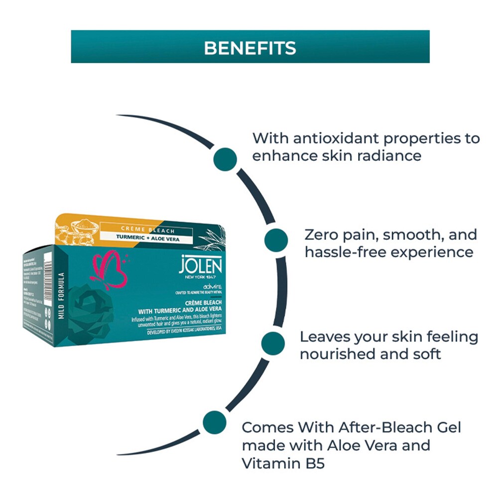 Jolen Turmeric + Aloe Vera Bleach Cream