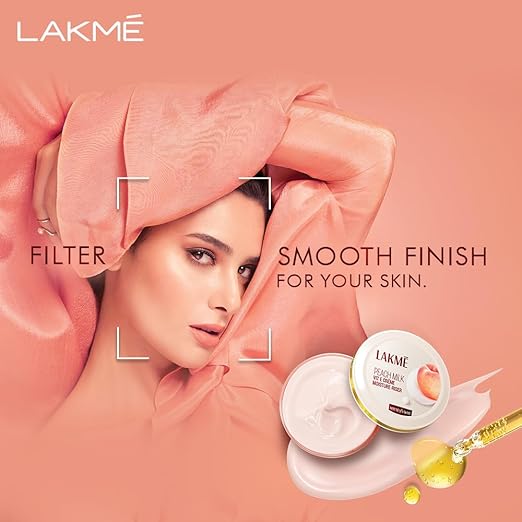 Lakmé Peach Milk Soft Crème Face Moisturizer 50 ml | 24 Hour Hydration with Peach Extract & Milk Essence