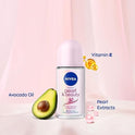 NIVEA Pearl & Beauty Roll-On – Avocado Extracts, Alcohol-Free, 50 ml