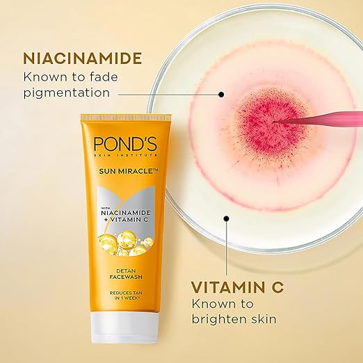 POND'S Bright Beauty De-Tan Facewash – Vitamin C & Niacinamide 100ml