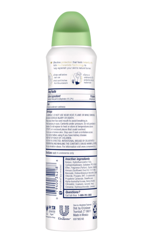 DOVE DEO SPRAY 200 ML-GO FRESH CUCUMBER