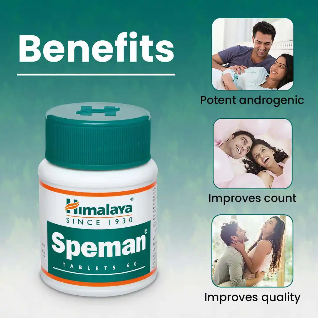 Himalaya Speman Tablets for Male Fertility, used for sperm health, vitality
