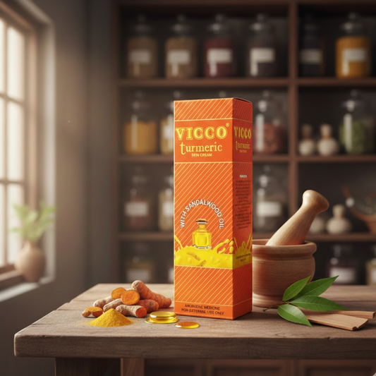 Vicco Turmeric Cream 70g – Glow Naturally with Turmeric & Sandalwood