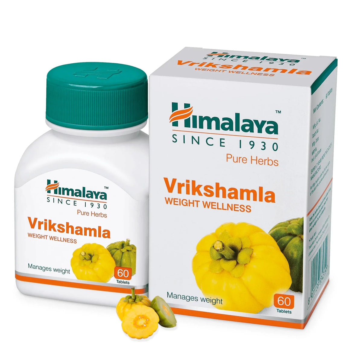 Himalaya Wellness Pure Herbs Vrikshamla Weight Wellness | Manages weight |-Pack of 60 Tablets| pack of 2