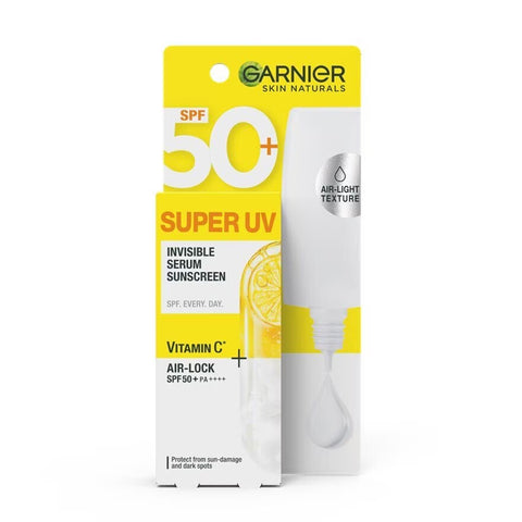 Garnier Air-Lock SPF 50+ PA++++ For UVA/UVB Invisible Serum Sunscreen For Broad Spectrum With No White Cast