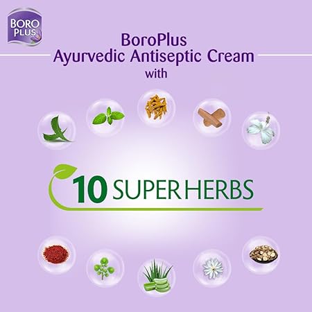 Boroplus Herbal Antiseptic Cream Ayurvedic Skin Protection for Dry Rough and Damaged Skin Non Greasy Formula