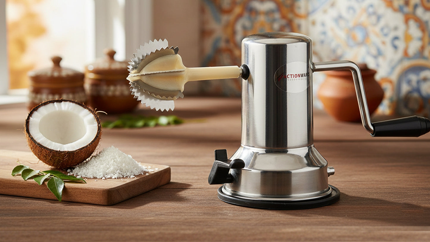 Action Stainless Steel Coconut Scraper – Modern Kitchen Utensil