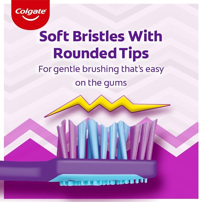 Colgate ZigZag Soft Bristle Toothbrush, 3 Pc