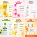 Skin Care Bundle for Glowing Skin | Face Wash, Toner, Serum, Moisturizer & SPF 50 Sunscreen + FREE Sheet Mask