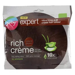 Godrej Expert Rich Crème Hair Colour Natural Brown | Ammonia-Free Cream Hair Color for Men & Women