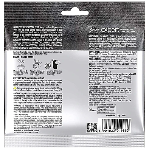 Godrej Expert Rich Crème Hair Colour – Black Brown, No Ammonia