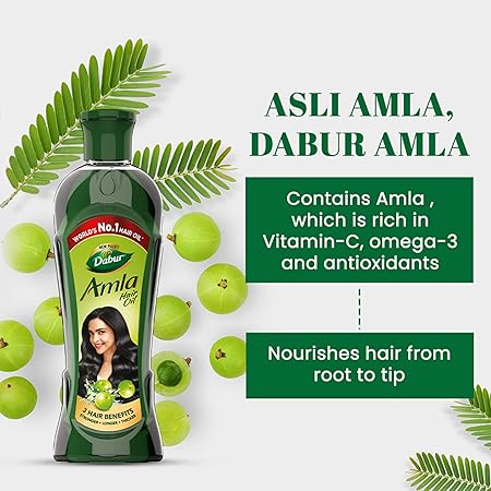 Dabur Amla Hair Oil 325 ml | Natural Hair Strengthening & Deep Nourishment Oil