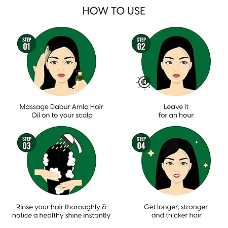 Dabur Amla Hair Oil 325 ml | Natural Hair Strengthening & Deep Nourishment Oil