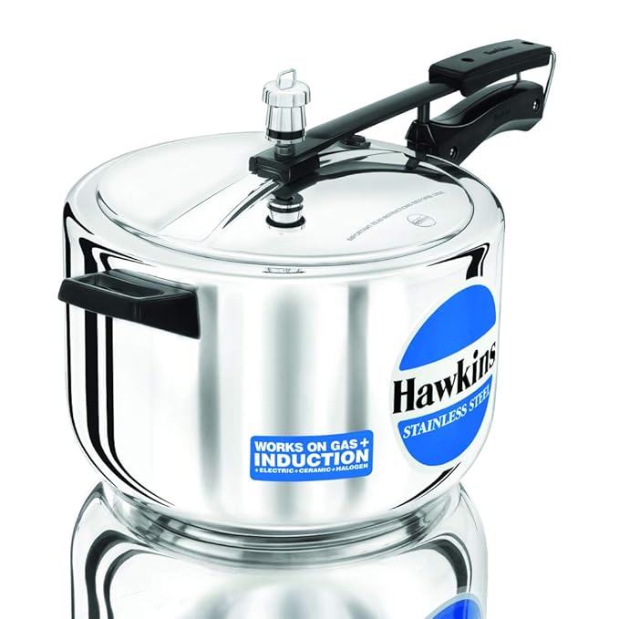 Hawkins Stainless steel IND Induction Bottom Pressure Cooker, Inner Lid, 8 Litre