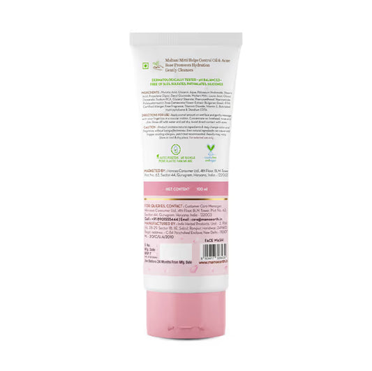 Multani Mitti Face Wash with Multani Mitti & Bulgarian Rose For Oil Control & Acne - 100 ml