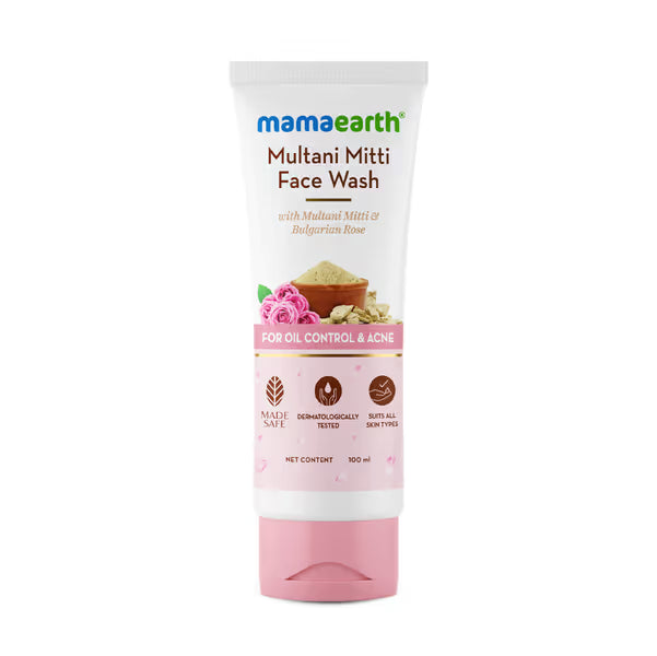 Multani Mitti Face Wash with Multani Mitti & Bulgarian Rose For Oil Control & Acne - 100 ml