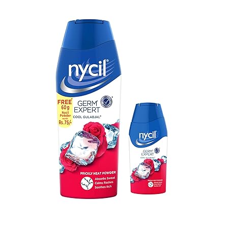 Nycil Cool Gulabjal Powder – Prickly Heat & Skin Care Talc 150g