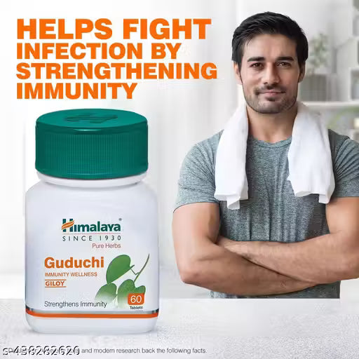 Himalaya Pure Herbs Guduchi Strengthens Immunity Wellness, Giloy, 60 Count