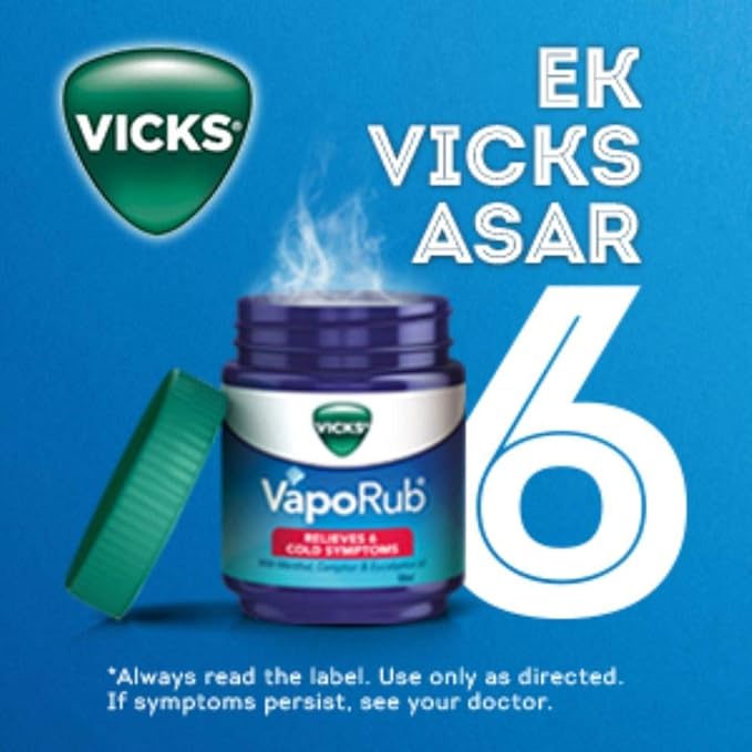 Vicks VapoRub – Mentholated Topical Ointment for Cough and Cold Relief 50 ml