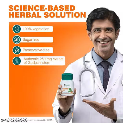 Himalaya Pure Herbs Guduchi Strengthens Immunity Wellness, Giloy, 60 Count